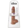 KING COCK - PENE REALISTA CON TESTÍCULOS 19,8 CM CARAMELO