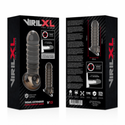 VIRILXL - EXTENSIÓN DE PENE Y FUNDA V15 NEGRA
