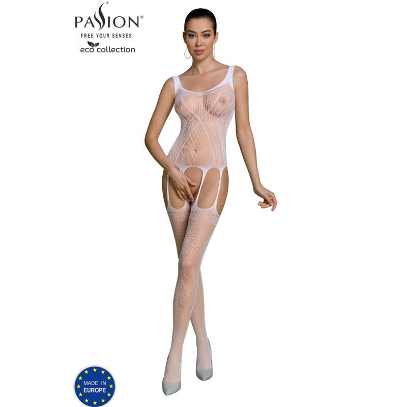 PASIÓN - COLECCIÓN ECOLÓGICA BODY STOCKING ECO BS007 BLANCO