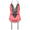 PASSION - CORSET PEONÍA LÍNEA ERÓTICA ROJO L/XL