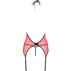 PASSION - CORSET PEONÍA LÍNEA ERÓTICA ROJO S/M