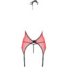 PASSION - CORSET PEONÍA LÍNEA ERÓTICA ROJO S/M