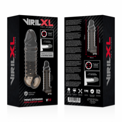 VIRILXL - EXTENSIÓN DE PENE Y FUNDA V11 NEGRA