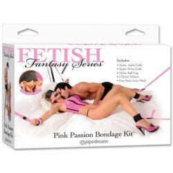 SERIE DE FANTASÍAS FETICHISTAS - KIT BONDAGE ROSA