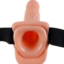 SERIE FETISH FANTASY - ARNÉS AJUSTABLE, CONTROL REMOTO, PENE REALISTA CON TESTÍCULOS DE 17,8 CM