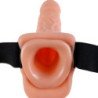 SERIE FETISH FANTASY - ARNÉS AJUSTABLE, CONTROL REMOTO, PENE REALISTA CON TESTÍCULOS DE 17,8 CM