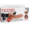 SERIE FETISH FANTASY - ARNÉS AJUSTABLE, CONTROL REMOTO, PENE REALISTA CON TESTÍCULOS DE 17,8 CM