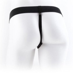 SERIE FETISH FANTASY - ARNÉS AJUSTABLE, CONTROL REMOTO, PENE REALISTA CON TESTÍCULOS DE 23 CM