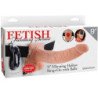 SERIE FETISH FANTASY - ARNÉS AJUSTABLE, CONTROL REMOTO, PENE REALISTA CON TESTÍCULOS DE 23 CM