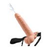 SERIE FETISH FANTASY - ARNÉS AJUSTABLE, PENE REALISTA CON TESTÍCULOS QUE EYACULA, 19 CM