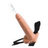 SERIE FETISH FANTASY - ARNÉS AJUSTABLE, PENE REALISTA CON TESTÍCULOS QUE EYACULA, 19 CM