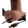SERIE FETISH FANTASY - ARNÉS AJUSTABLE, PENE REALISTA CON TESTÍCULOS RECARGABLES Y VIBRADOR DE 15 CM