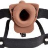 SERIE FETISH FANTASY - ARNÉS AJUSTABLE, PENE REALISTA CON TESTÍCULOS RECARGABLES Y VIBRADOR DE 15 CM