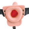 SERIE FETISH FANTASY - ARNÉS AJUSTABLE, CONTROL REMOTO, PENE REALISTA CON TESTÍCULOS RECARGABLES Y VIBRADOR DE 15 CM