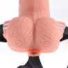 SERIE FETISH FANTASY - ARNÉS AJUSTABLE, CONTROL REMOTO, PENE REALISTA CON TESTÍCULOS RECARGABLES Y VIBRADOR DE 15 CM