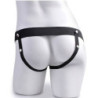 FETISH FANTASY SERIE - ARNÉS AJUSTABLE, CONTROL REMOTO, PENE REALISTA CON TESTÍCULOS RECARGABLES Y VIBRADOR DE 15 CM