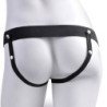 SERIE FETISH FANTASY - ARNÉS AJUSTABLE, PENE REALISTA CON TESTÍCULOS, RECARGABLE Y VIBRADOR DE 17,8 CM
