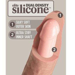 KING COCK - DILDO DE SILICONA REALISTA DE ÉLITE DE 15,2 CM