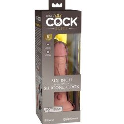 KING COCK - DILDO DE SILICONA REALISTA DE ÉLITE DE 15,2 CM