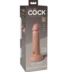 KING COCK - DILDO DE SILICONA REALISTA DE ÉLITE DE 15,2 CM