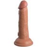 KING COCK - DILDO DE SILICONA REALISTA DE ÉLITE DE 15,2 CM CARAMELO