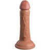 KING COCK - DILDO DE SILICONA REALISTA DE ÉLITE DE 15,2 CM CARAMELO