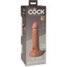 KING COCK - DILDO DE SILICONA REALISTA DE ÉLITE DE 15,2 CM CARAMELO