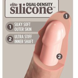 KING COCK - DILDO DE SILICONA REALISTA DE ÉLITE DE 17,8 CM