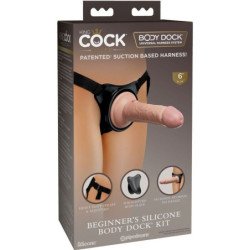 KING COCK - ARNÉS AJUSTABLE DE ÉLITE CON DILDO DE 15,2 CM PARA PRINCIPIANTES