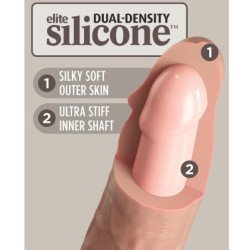 KING COCK - DILDO DE SILICONA REALISTA DE ÉLITE DE 20,3 CM