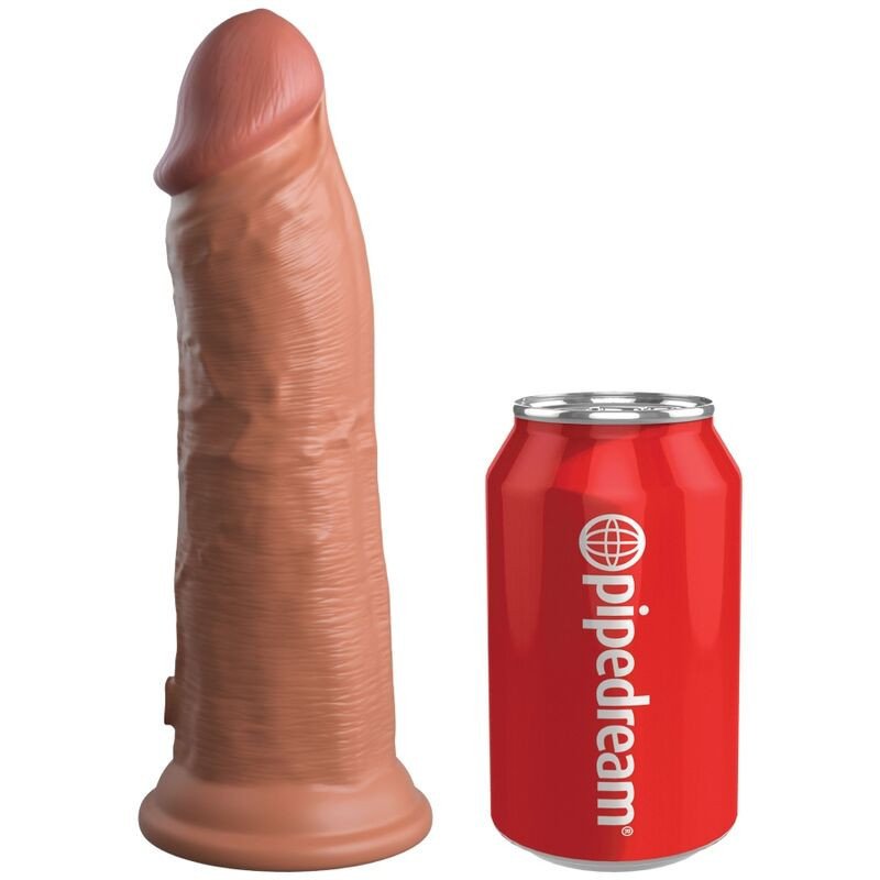 KING COCK - DILDO DE SILICONA REALISTA DE ÉLITE 20,3 CM CARAMELO