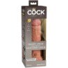 KING COCK - DILDO DE SILICONA REALISTA DE ÉLITE 20,3 CM CARAMELO