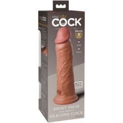 KING COCK - DILDO DE SILICONA REALISTA DE ÉLITE 20,3 CM CARAMELO