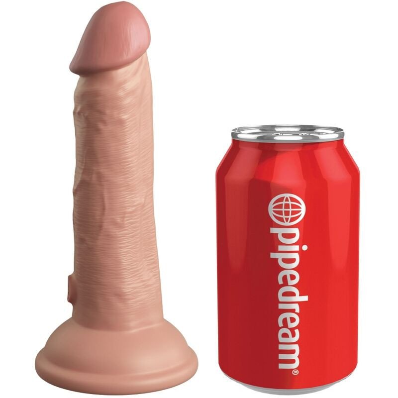 KING COCK - DILDO REALISTA DE ÉLITE VIBRANTE DE SILICONA DE 15,2 CM