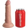 KING COCK - DILDO REALISTA DE ÉLITE VIBRANTE DE SILICONA DE 15,2 CM