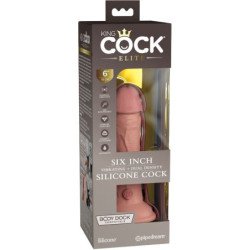 KING COCK - DILDO REALISTA DE ÉLITE VIBRANTE DE SILICONA DE 15,2 CM