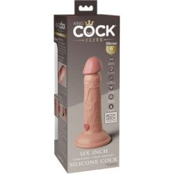 KING COCK - DILDO REALISTA DE ÉLITE VIBRANTE DE SILICONA DE 15,2 CM
