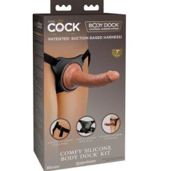KING COCK - ARNÉS AJUSTABLE ELITE CÓMODO CON DILDO DE 17,8 CM