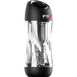PDX ELITE - VIBRADOR TRANSPARENTE STROKER VIEWTUBE PRO