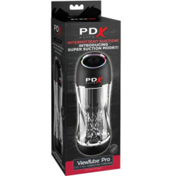 PDX ELITE - VIBRADOR TRANSPARENTE STROKER VIEWTUBE PRO