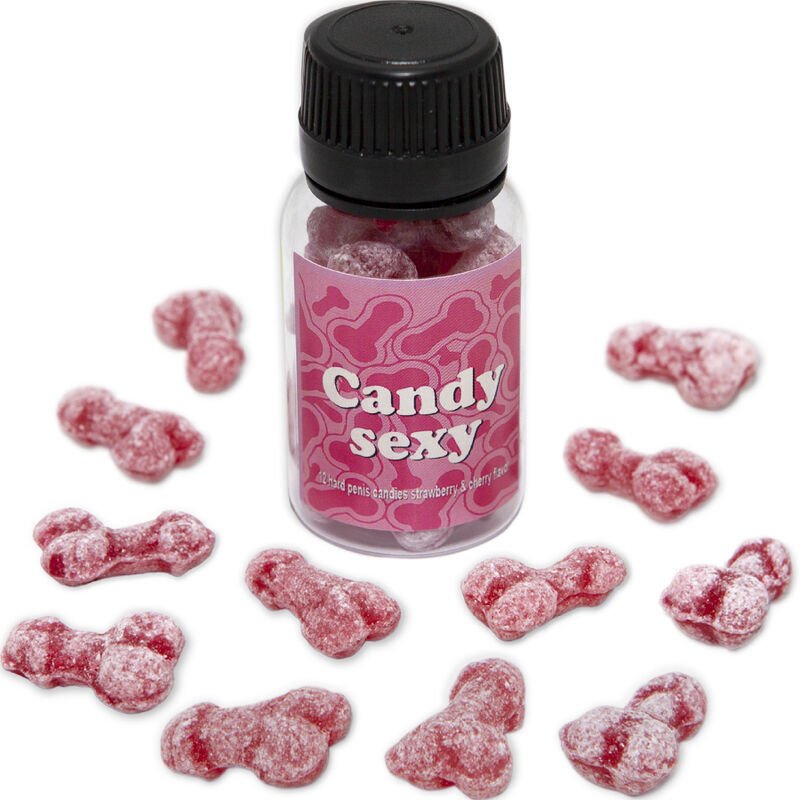 DIABLO PICANTE - FRASCO DE GOMITAS SEXYS CON 12 GOMITAS SABOR FRESA Y CEREZA