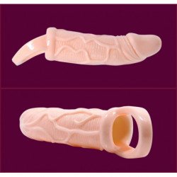 BAILE - FUNDA EXTENSORA DE PENE CON VIBRACIÓN Y CORREA PARA TESTÍCULOS 13,5 CM