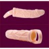 BAILE - FUNDA EXTENSORA DE PENE CON VIBRACIÓN Y CORREA PARA TESTÍCULOS 13,5 CM
