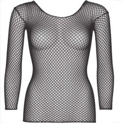 LEG AVENUE - CAMISETA DE MANGA LARGA DE RED NEGRA