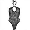 LEG AVENUE - BODY SIN COSTURAS CON CUELLO HALTER NEGRO