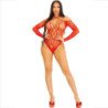 LEG AVENUE - BODY CROTCHLESS CON BRILLO ROJO