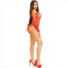 LEG AVENUE - BODY SIN ENTREPIERNA CON ROJO BRILLANTE