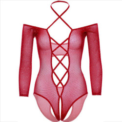 LEG AVENUE - BODY SIN ENTREPIERNA CON ROJO BRILLANTE