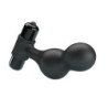 MR PLAY - VIBRADOR DE SILICONA NEGRA CON TAPÓN ANAL