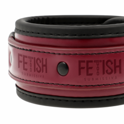 FETISH SUBMISSIVE DARK ROOM - ESPOSAS DE TOBILLO DE CUERO VEGANO CON FORRO DE NEOPRENO